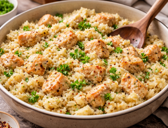 Cómo hacer una receta salvadora: arroz cremoso con pollo en 25 minutos (fácil y rendidor)