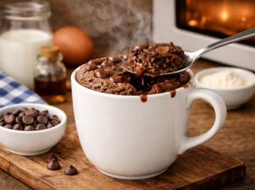 Bizcochuelo de chocolate en taza-DESTACADA