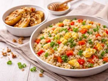 ARROZ FRITO/postre peras-DESTACADA