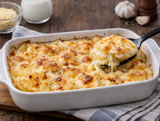 La receta fácil del día: papas cremosas gratinadas con queso listas en 25 minutos