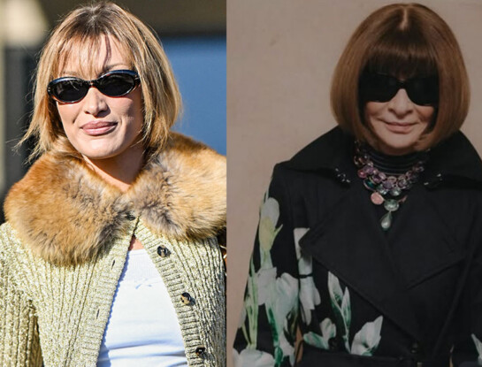 Bella Hadid estrenó un bob con flequillo inspirado en el icónico corte de Anna Wintour