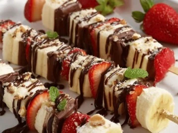 Brochettes de fruta con chocolate: la receta fácil y rápida para un postre fresco