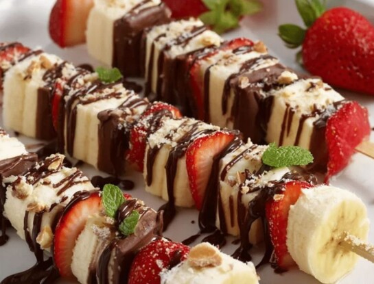 Brochettes de fruta con chocolate: la receta fácil y rápida para un postre fresco