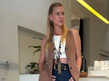 Así es el look de Nicole Neumann que combina básicos y estilo boho chic