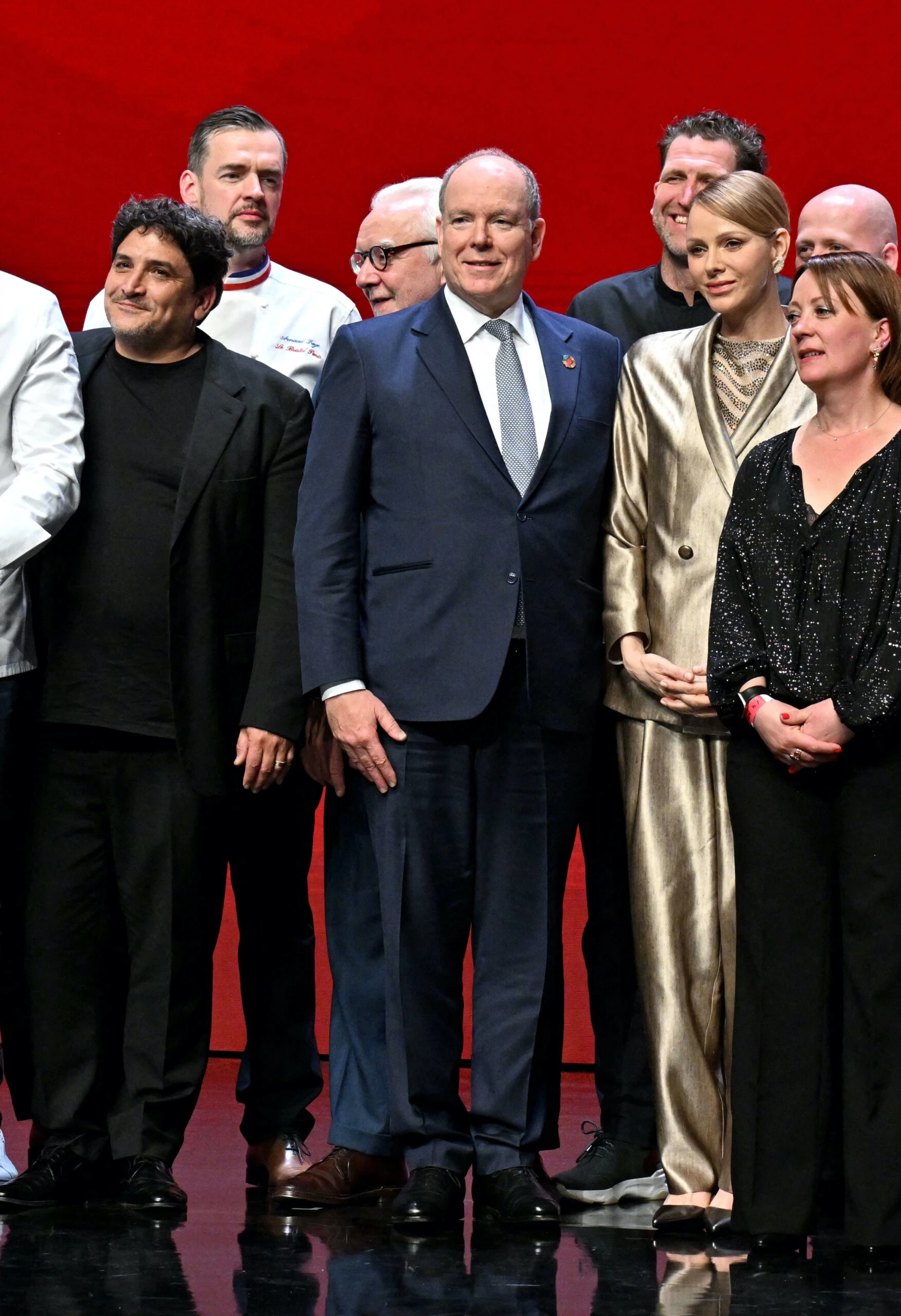 Las fotos de Mauro Colagreco junto al príncipe Alberto y Charlene de Mónaco en la ceremonia de la Guía Michelin