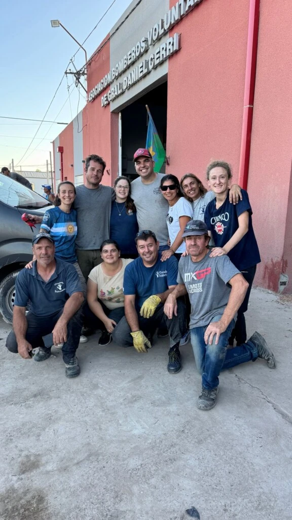 Con los compañeros del cuartel