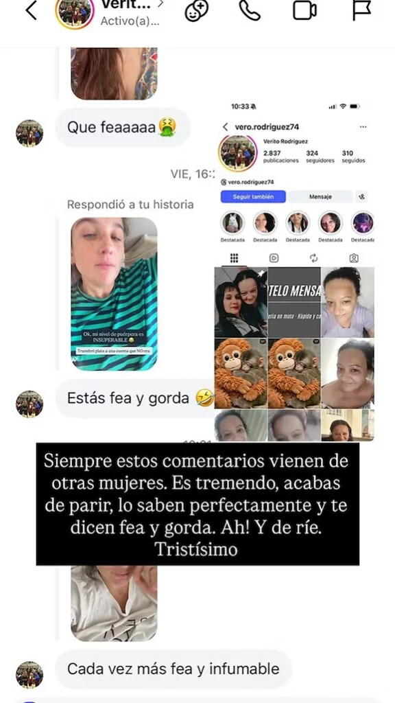 Cansada de los mensajes, Juana realizó un descargo público en el que mostró el perfil de la usuaria y expuso parte de los textos que recibía.