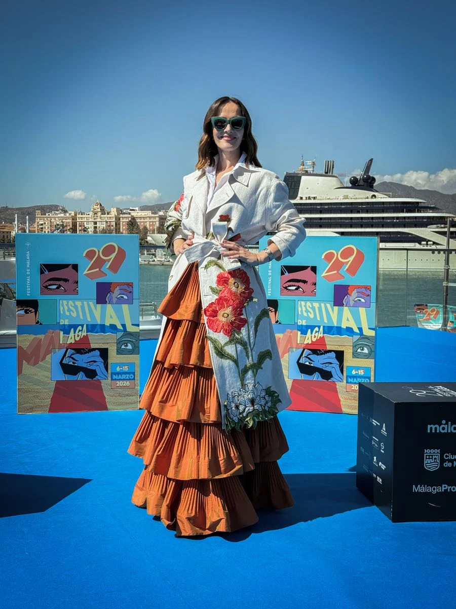 Natalia Oreiro en el Festival de Málaga con un diseño de Javier Saiach.