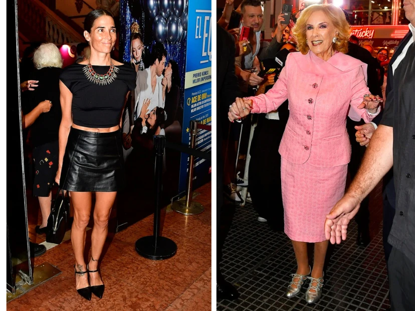 Juana Viale y Mirtha Legrand apostaron al monocolor para una noche de teatro en la calle Corrientes