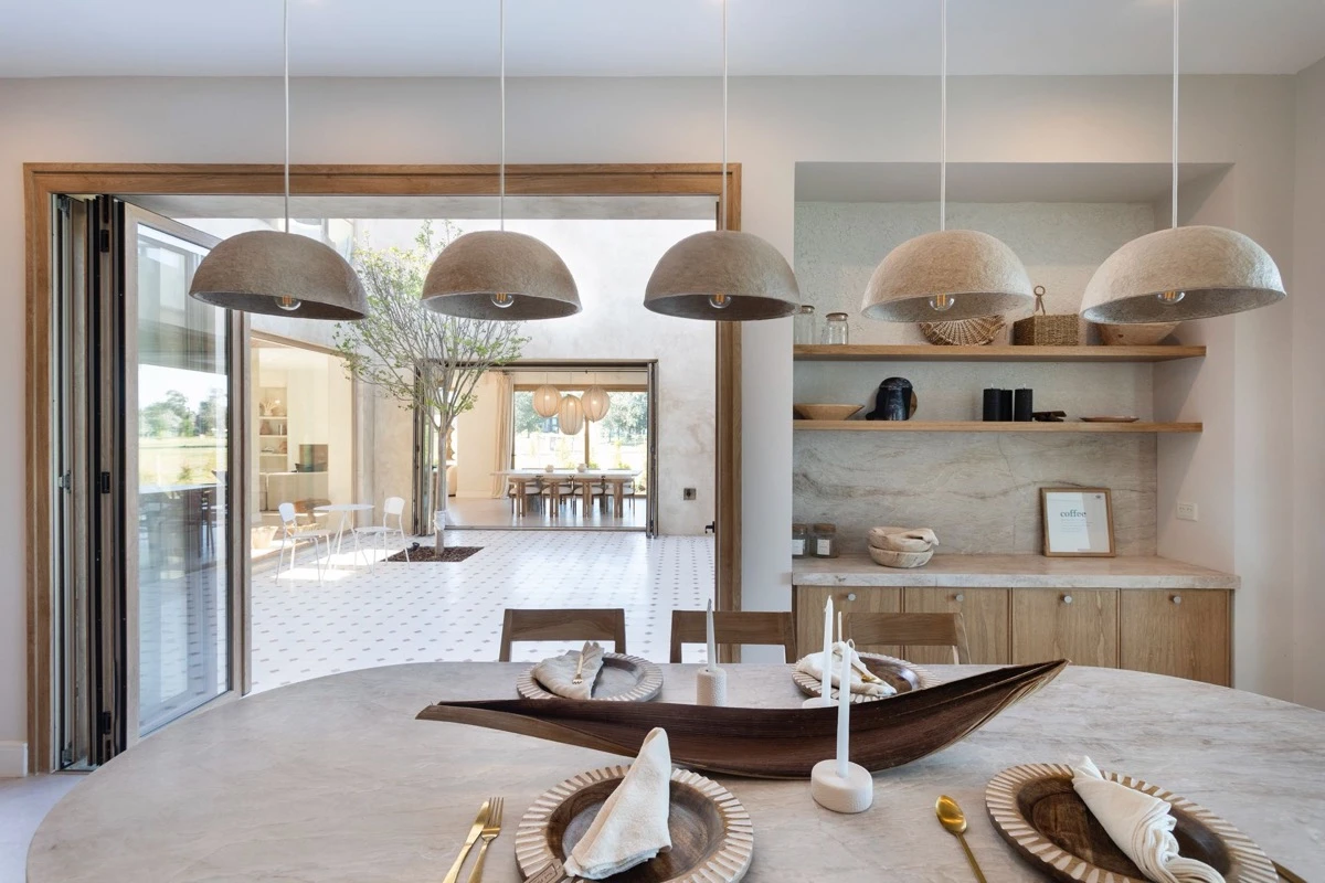 Lámparas colgantes, protagonistas de la cocina. 