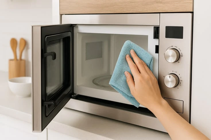 Cómo limpiar el microondas en minutos con un truco casero