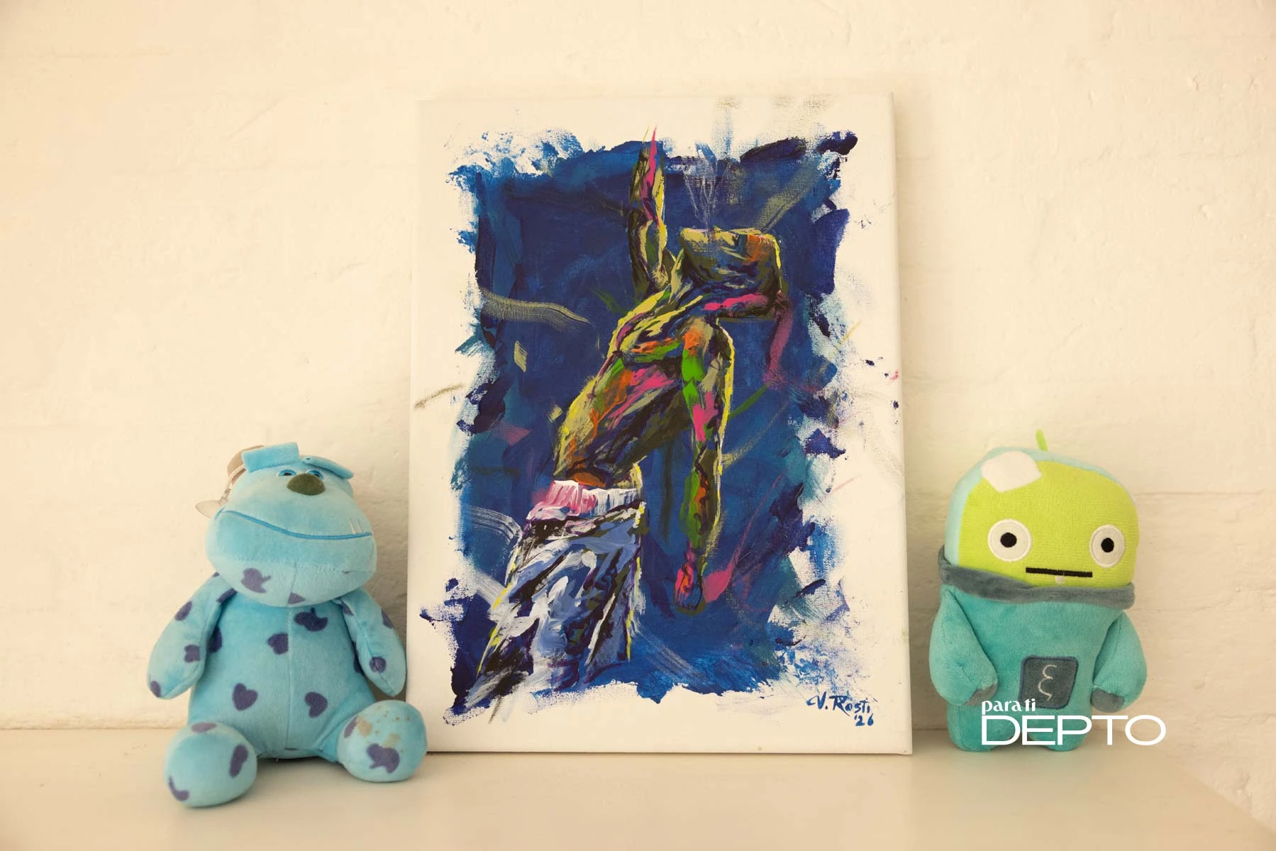 Cuadros y objetos de un departamento divino y singular. 