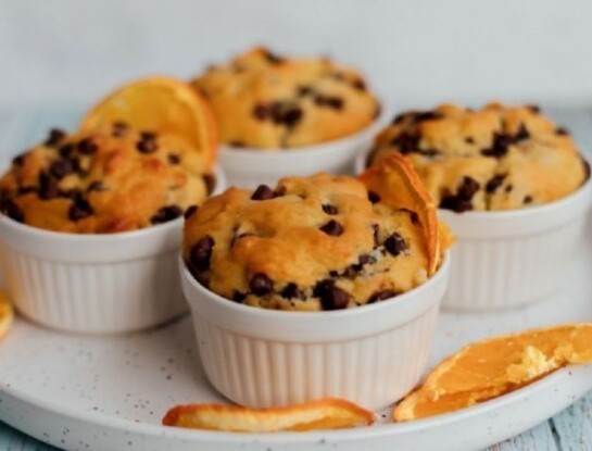 Muffins de mandarina y chips de chocolate: la receta fácil y tentadora