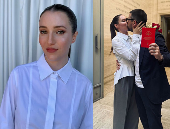 Rocío Hazán se casó por civil con un look moderno y descontracturado