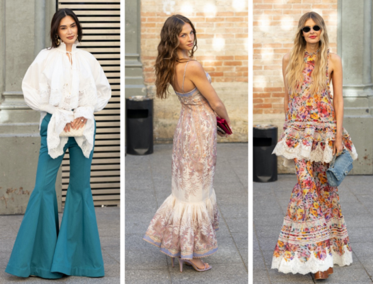 Sastrería femenina, encaje y flecos: así fue el espíritu boho chic del desfile de Zimmermann en París