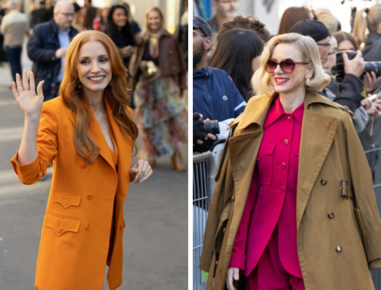 Sastrería vibrante: la tendencia que Jessica Chastain y Naomi Watts mostraron en el desfile de Zimmermann en París