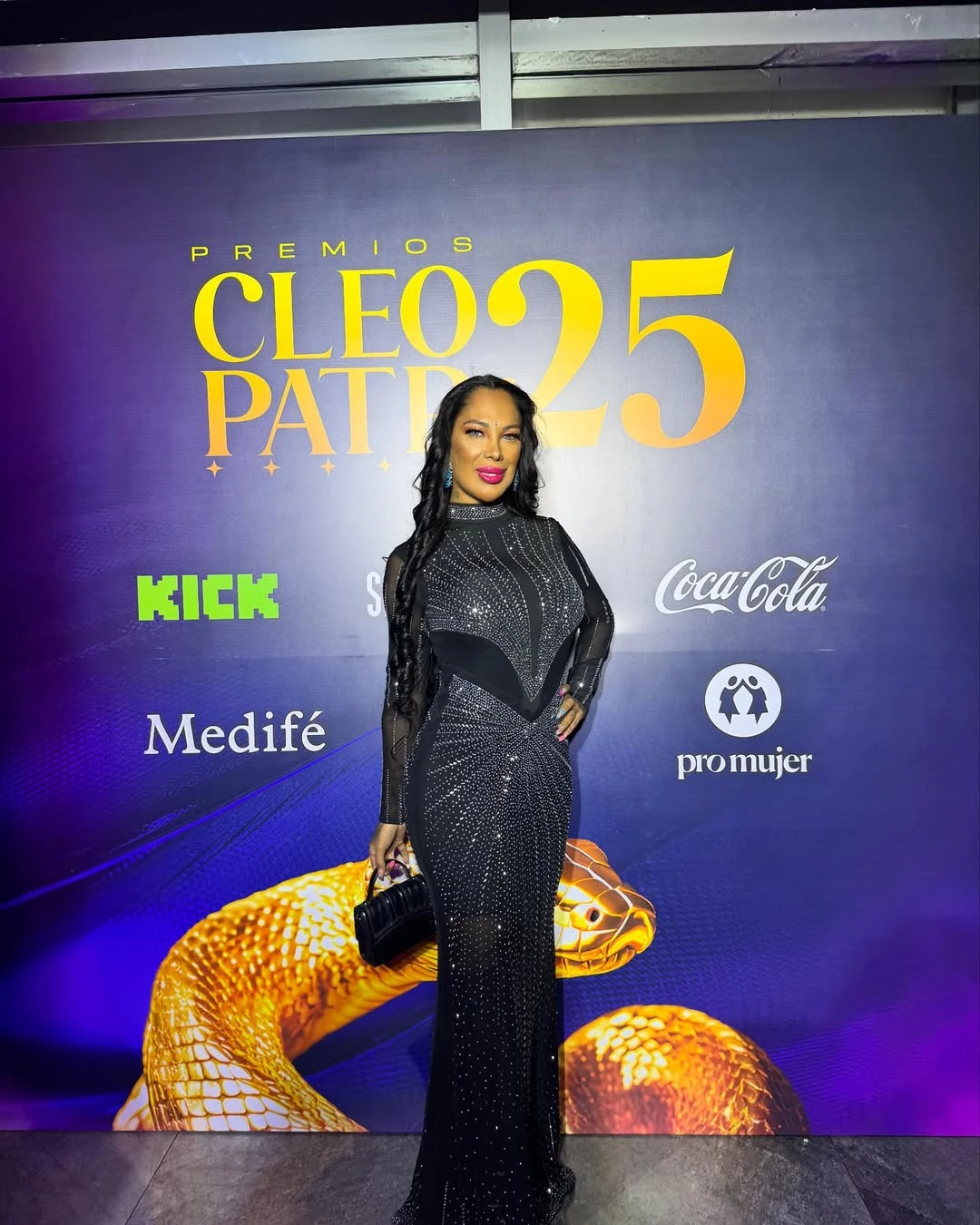 La influencer en los Premios Cleopatra. Fotos: IG. 