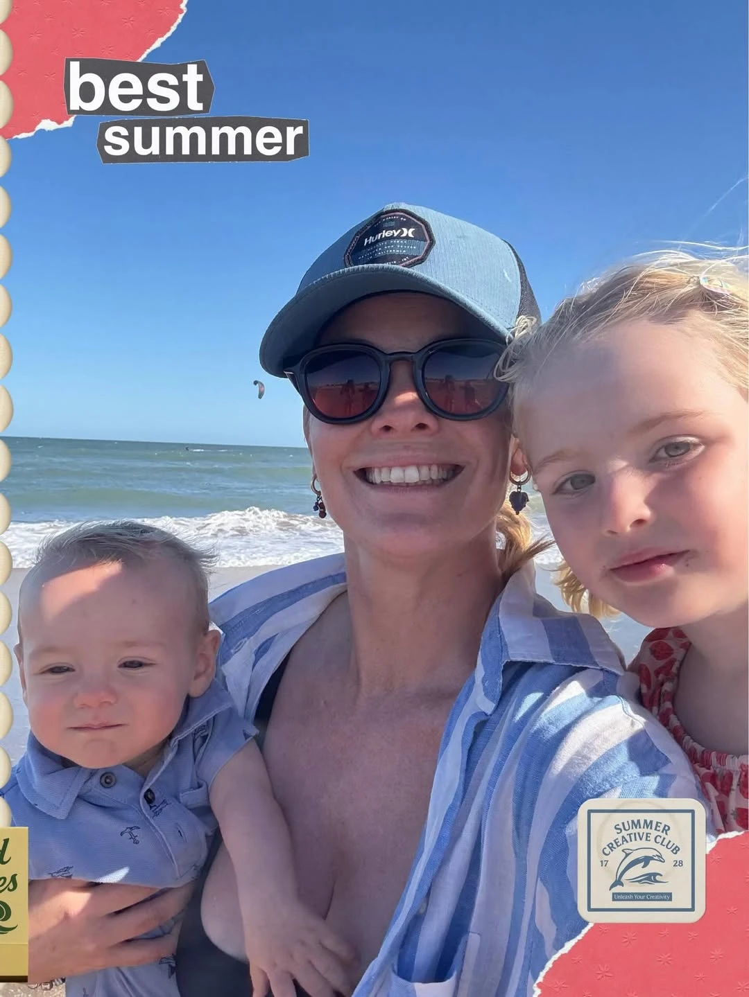 Muni Seligmann con sus hijos