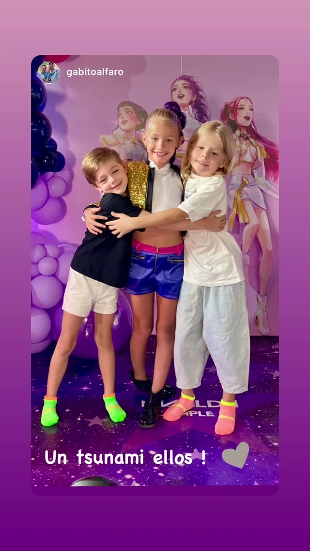 Matilda Salazar junto a sus amiguitos. Fotos: IG. 