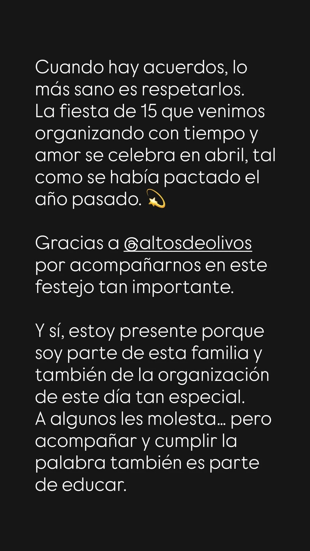 El descargo de Mica Viciconte en redes. Fotos: IG.