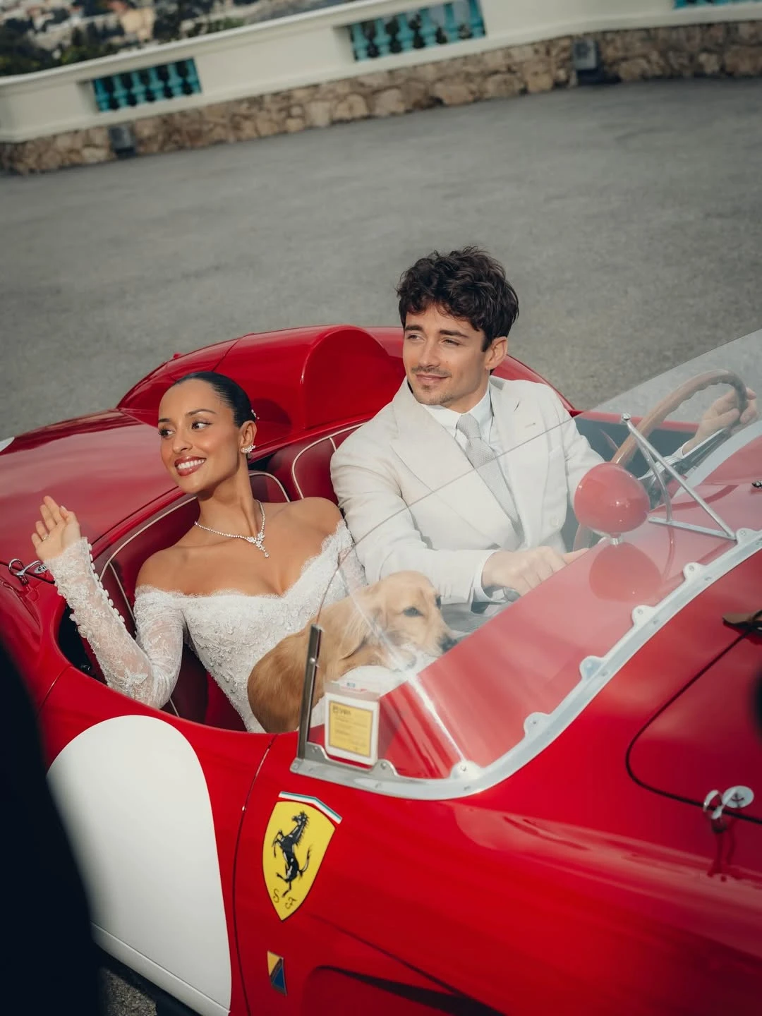 La boda secreta de Charles Leclerc y Alexandra Saint Mleux: fotos, vestido y detalles