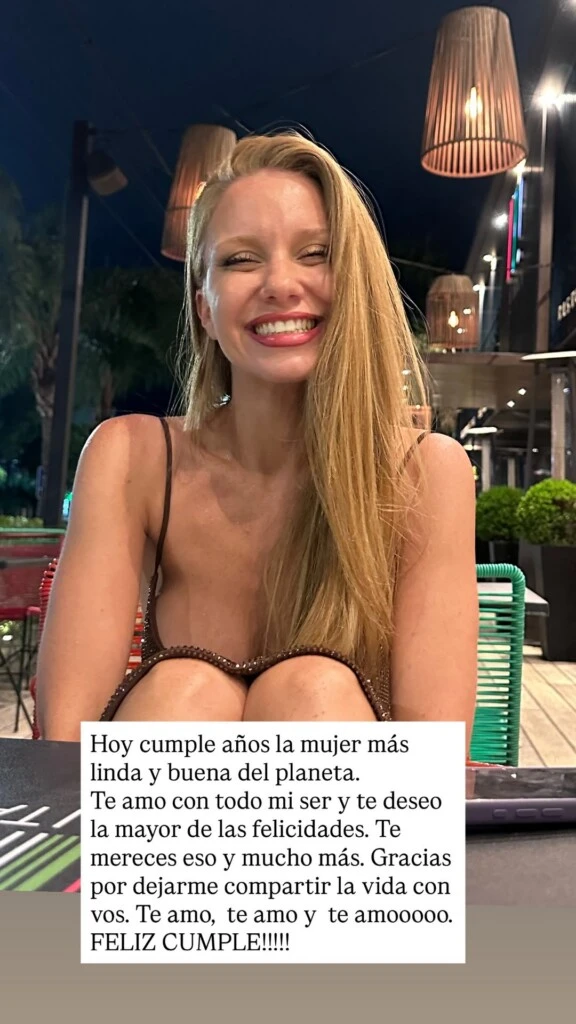 El mensaje de Nico Cabré por el cumpleaños de Rocío Pardo. Foto: IG