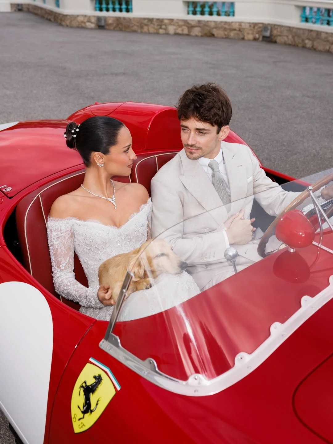 La boda secreta de Charles Leclerc y Alexandra Saint Mleux: fotos, vestido y detalles