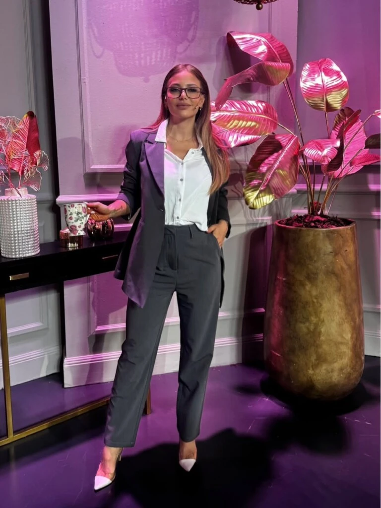 El look de Evangelina Anderson. Foto: IG