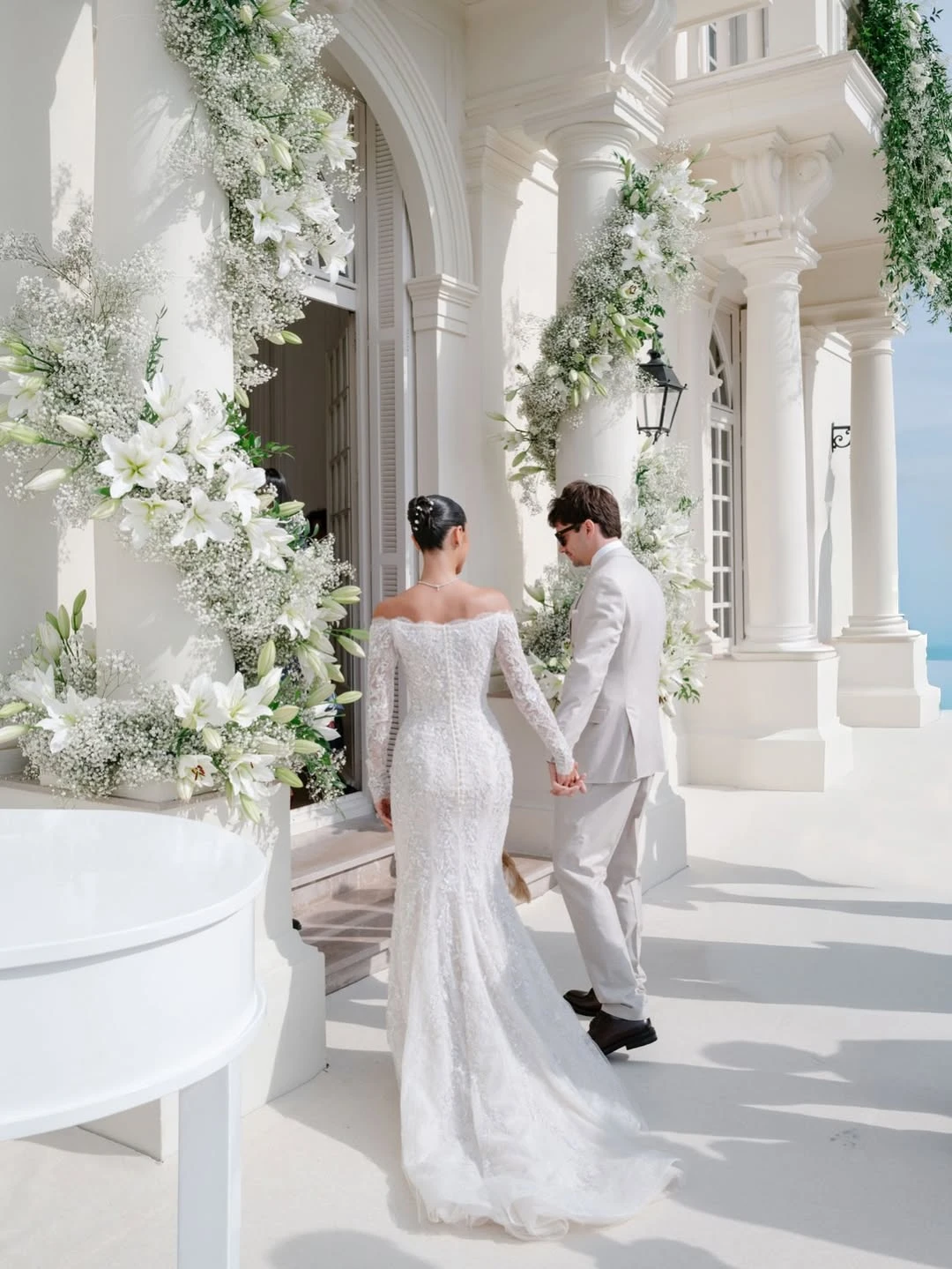 La boda secreta de Charles Leclerc y Alexandra Saint Mleux: fotos, vestido y detalles