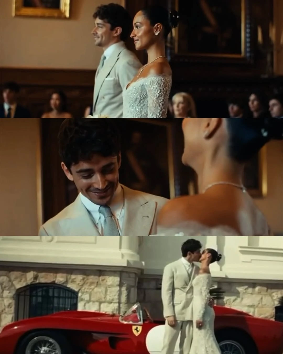 La boda secreta de Charles Leclerc y Alexandra Saint Mleux: fotos, vestido y detalles