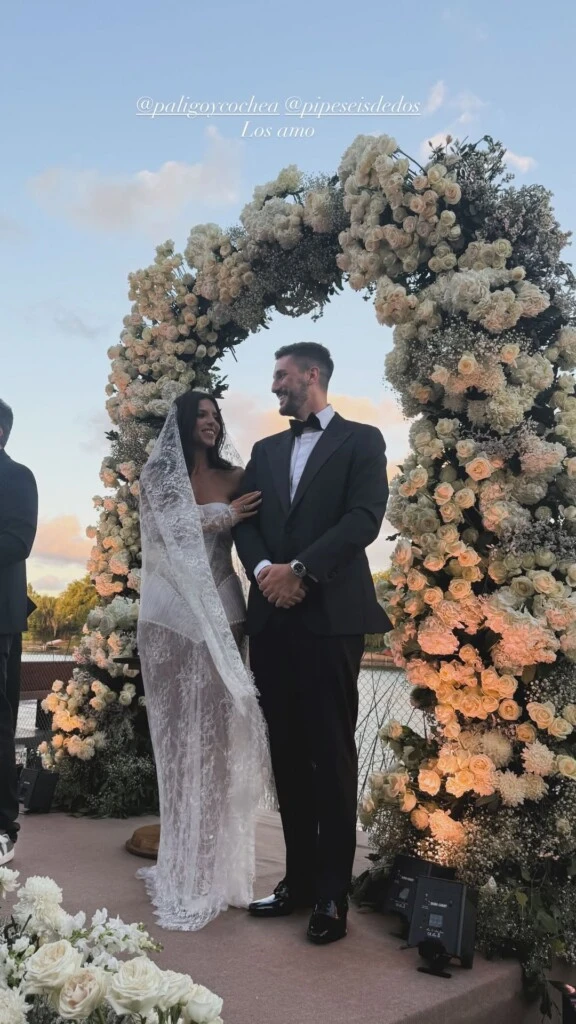 Paloma junto a su pareja Felipe.