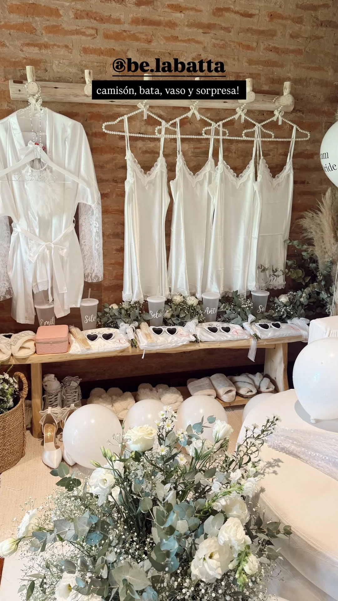 Las damas de honor tuvieron sus propios kit de relax. 