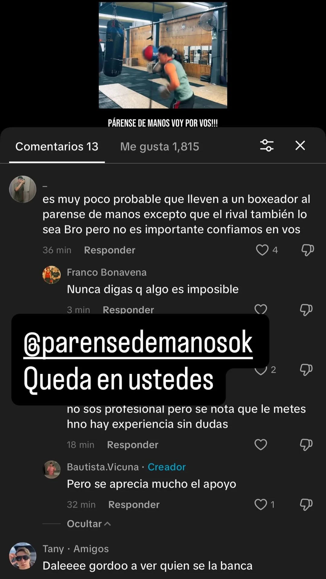 Por qué Bautista Vicuña está entrenando boxeo: el desafío que quiere enfrentar en el ring