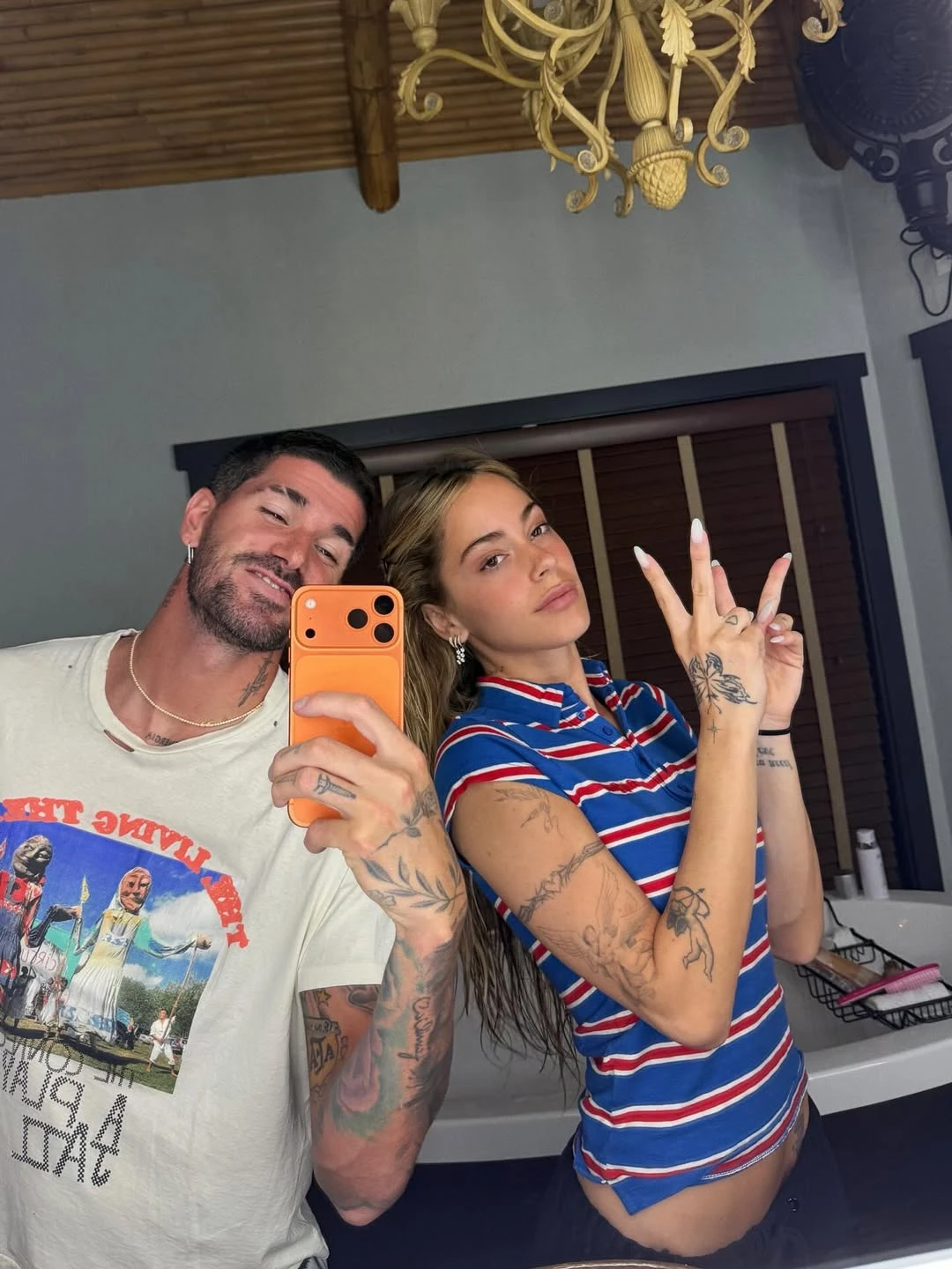 Rodrigo de Paul compartió un romántico mensaje por el cumple de Tini Stoessel. Fotos: IG.