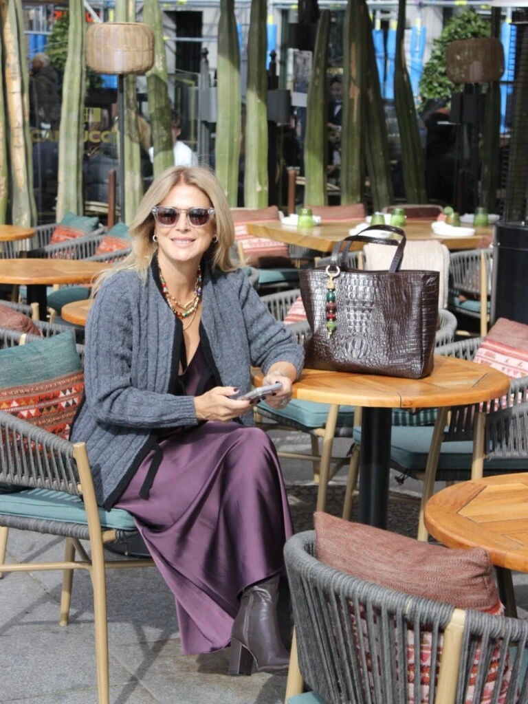 El look de Flavia Palmiero. Foto: IG