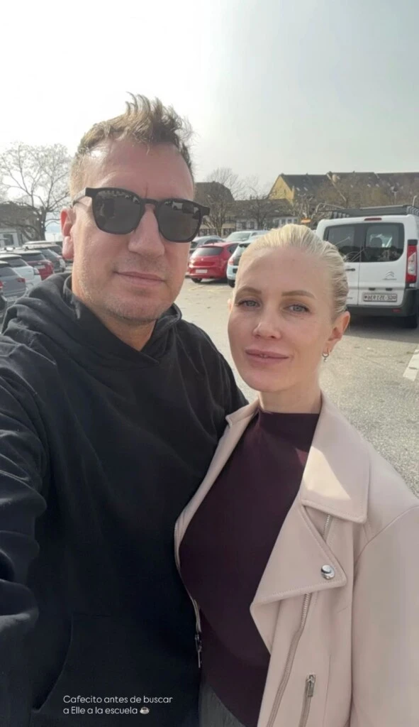 Maxi López y Daniela Christiansson en sus últimos días en Suiza.