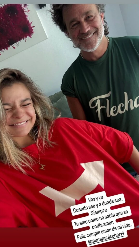 “Vos y yo. Cuando sea y a donde sea. Siempre. Te amo como no sabía que se podía amar. Feliz cumple amor de mi vida”, el tierno mensaje del actor hacia su hija.