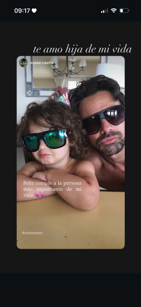 Luciano Castro cumplió 51 años y su hija, Esperanza, le dedicó un tierno mensaje

