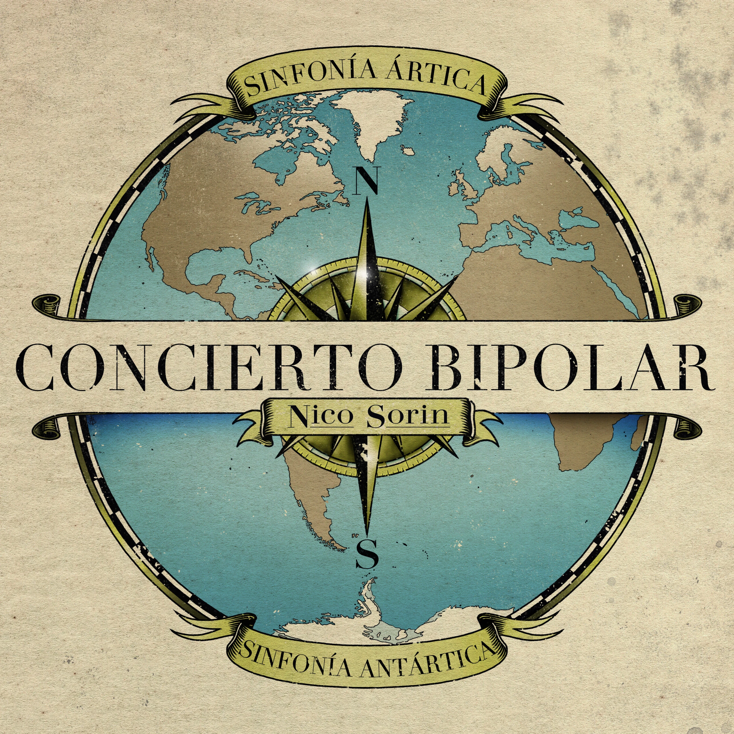 El póster del "Concierto Bipolar": "Sinfonía Antártica" y "Sinfonía Ártica". 