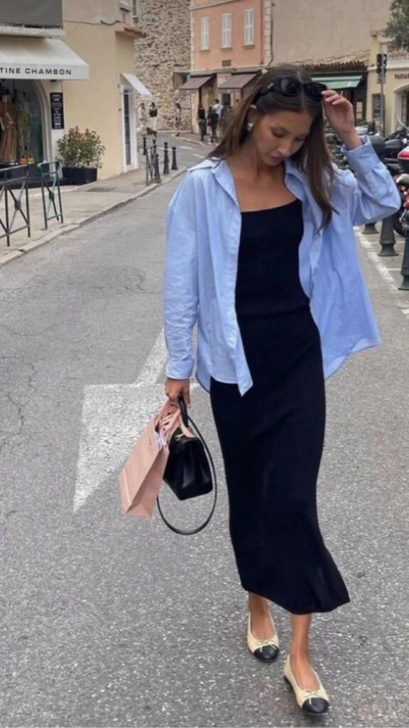 Vestido liviano más camisa