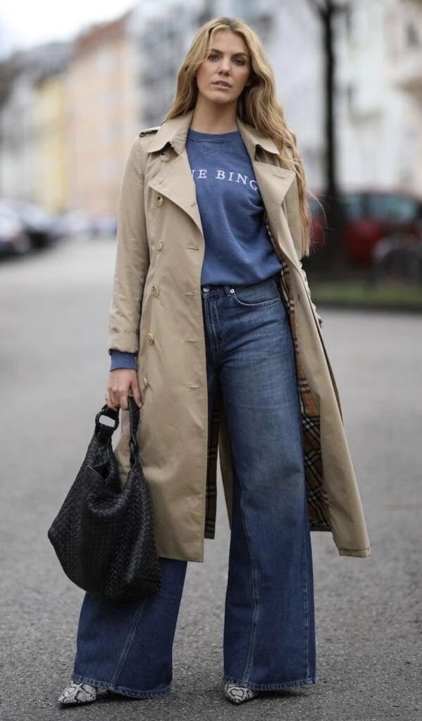 Trench o campera para contrarrestar el viento