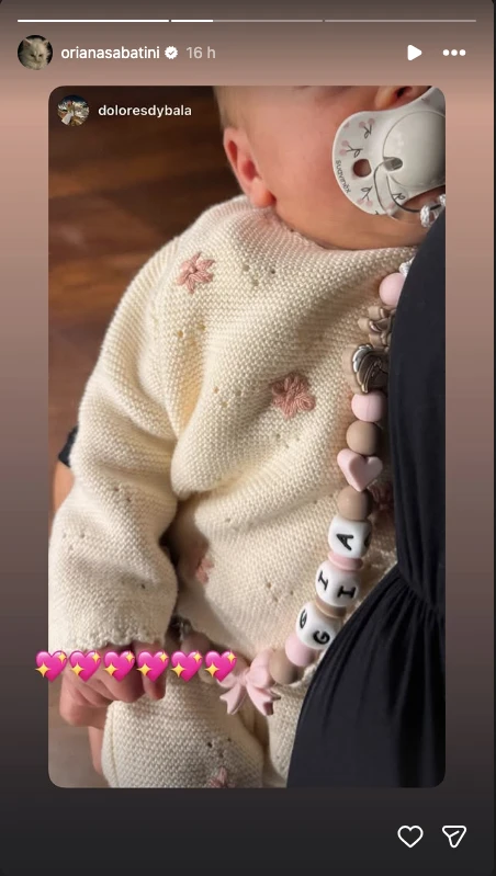 Gia Dybala cumplió un mes de vida. 