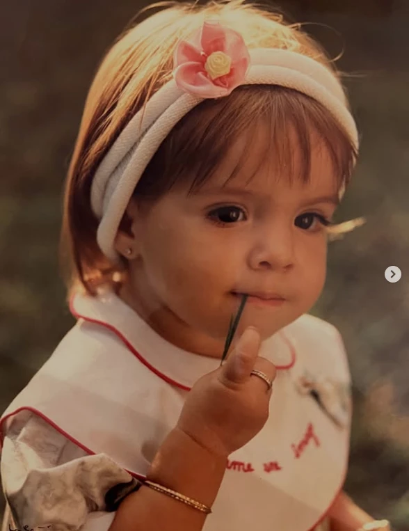 Dalma Maradona de bebé.