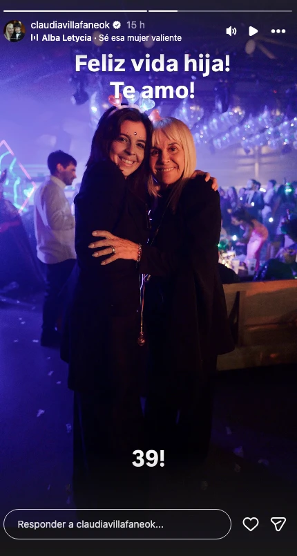 La historia de Instagram de Claudia Villafañe dedicada a su hija Dalma Maradona.