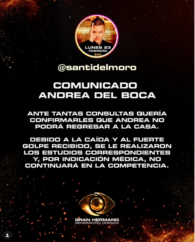 Comunicado oficial de Gran hermano.