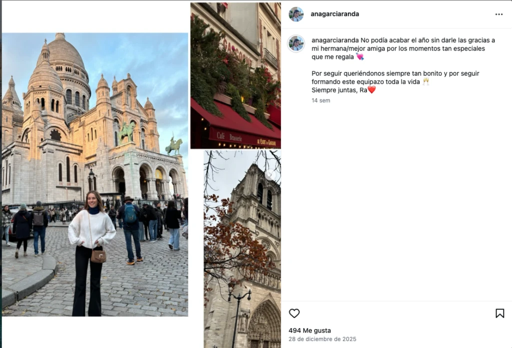 El posteo de su hermana, Ana.