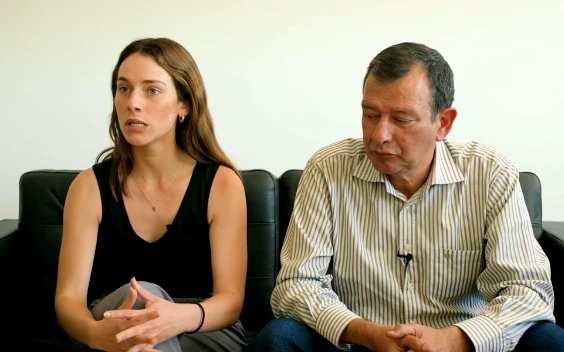 Ana García Aranda y su papá.