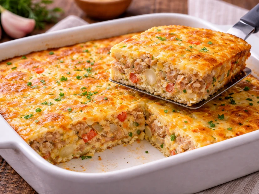 Tarta de atun sin masa