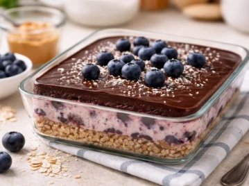 Postre saludable de arándanos y chocolate: una receta fit fácil y deliciosa