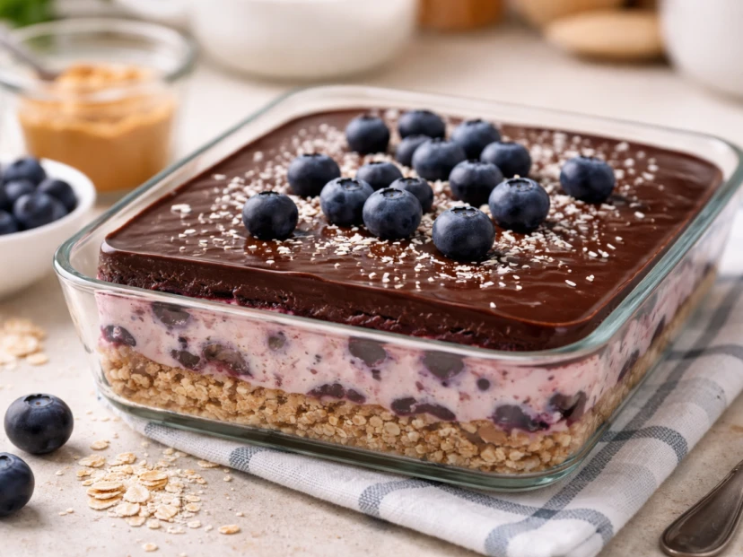 Postre saludable de arándanos y chocolate: una receta fit fácil y deliciosa